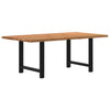 Eettafel Rechthoekig Massief Eikenhout Lichtbruin