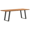 Eettafel Rechthoekig 180X90X74 Cm Massief Eikenhout Lichtbruin Antraciet