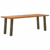 Eettafel Rechthoekig 240X80X74 Cm Massief Eikenhout Lichtbruin Naturel