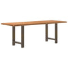 Eettafel Rechthoekig Massief Eikenhout Lichtbruin