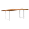 Eettafel Rechthoekig Massief Eikenhout Lichtbruin