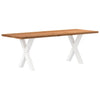 Eettafel Rechthoekig Massief Eikenhout Lichtbruin
