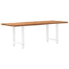 Eettafel Rechthoekig Massief Eikenhout Lichtbruin