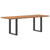 Eettafel Met Natuurlijke Rand Massief Eikenhout Rechthoekig