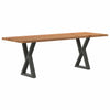 Eettafel Met Natuurlijke Rand Eikenhout Lichtbruin