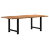 Eettafel Rechthoekig Massief Eikenhout Lichtbruin
