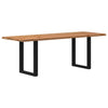Eettafel Met Natuurlijke Rand Massief Eikenhout Rechthoekig