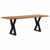 Eettafel Met Natuurlijke Rand Eikenhout Lichtbruin