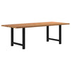 Eettafel Rechthoekig Massief Eikenhout Lichtbruin
