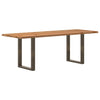 Eettafel Met Natuurlijke Rand Massief Eikenhout Rechthoekig