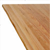 Eettafel Met Natuurlijke Rand 220X80X74 Cm Massief Eikenhout Natuurlijk Staal