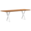Eettafel Met Natuurlijke Rand Eikenhout Lichtbruin