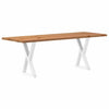 Eettafel Met Natuurlijke Rand Eikenhout Lichtbruin