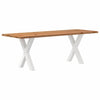 Eettafel Met Natuurlijke Rand Massief Eikenhout Rechthoekig