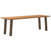 Eettafel Rechthoekig 240X80X74 Cm Massief Eikenhout Lichtbruin Naturel