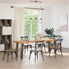 Eettafel Rechthoekig 240X80X74 Cm Massief Eikenhout Lichtbruin Naturel