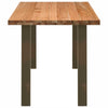 Eettafel Rechthoekig 240X80X74 Cm Massief Eikenhout Lichtbruin Naturel