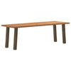 Eettafel Rechthoekig 240X80X74 Cm Massief Eikenhout Lichtbruin Naturel
