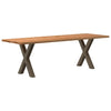 Eettafel Rechthoekig Massief Eikenhout Lichtbruin