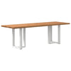 Eettafel Rechthoekig Massief Eikenhout Lichtbruin