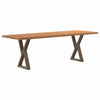 Eettafel Met Natuurlijke Rand Eikenhout Lichtbruin