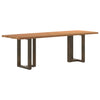 Eettafel Met Natuurlijke Rand Massief Eikenhout Rechthoekig