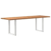 Eettafel Met Natuurlijke Rand Massief Eikenhout Rechthoekig