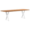 Eettafel Met Natuurlijke Rand Eikenhout Lichtbruin