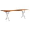 Eettafel Met Natuurlijke Rand Massief Eikenhout Rechthoekig