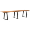 Eettafel Rechthoekig 180X90X74 Cm Massief Eikenhout Lichtbruin Antraciet