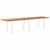 Eettafel Rechthoekig 200X80X74 Cm Massief Eikenhout Lichtbruin Wit