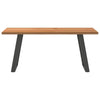 Eettafel Rechthoekig 180X90X74 Cm Massief Eikenhout Lichtbruin Antraciet
