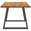 Eettafel Rechthoekig 180X90X74 Cm Massief Eikenhout Lichtbruin Antraciet