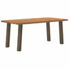 Eettafel Rechthoekig 240X80X74 Cm Massief Eikenhout Lichtbruin Naturel