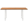 Eettafel Rechthoekig 180X90X74 Cm Massief Eikenhout Lichtbruin Wit