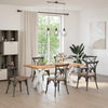 Eettafel Rechthoekig Massief Eikenhout Lichtbruin