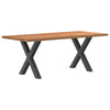 Eettafel Rechthoekig Massief Eikenhout Lichtbruin