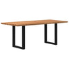 Eettafel Rechthoekig Massief Eikenhout Lichtbruin