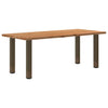 Eettafel Rechthoekig 200X90X74 Cm Massief Eikenhout Lichtbruin Naturel
