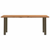 Eettafel Rechthoekig 200X90X74 Cm Massief Eikenhout Lichtbruin Naturel