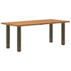 Eettafel Rechthoekig 200X90X74 Cm Massief Eikenhout Lichtbruin Naturel