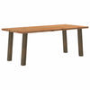 Eettafel Rechthoekig 240X80X74 Cm Massief Eikenhout Lichtbruin Naturel