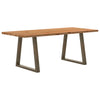 Eettafel Rechthoekig 320X90X74 Cm Massief Eikenhout Lichtbruin Natuurlijk Staal