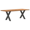 Eettafel Rechthoekig Massief Eikenhout Lichtbruin
