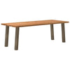 Eettafel Rechthoekig 240X80X74 Cm Massief Eikenhout Lichtbruin Naturel