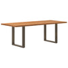 Eettafel Rechthoekig Massief Eikenhout Lichtbruin