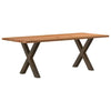 Eettafel Rechthoekig Massief Eikenhout Lichtbruin