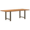 Eettafel Rechthoekig Massief Eikenhout Lichtbruin