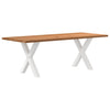 Eettafel Rechthoekig Massief Eikenhout Lichtbruin