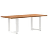 Eettafel Rechthoekig Massief Eikenhout Lichtbruin
